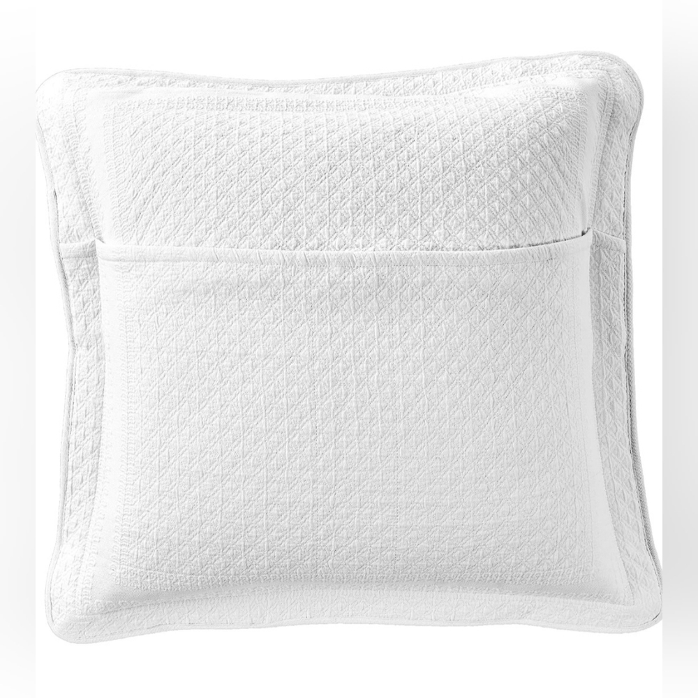 NWT Historic Charleston Collection King Charles Euro Sham White 100% Cotton - Picture 3 of 8
